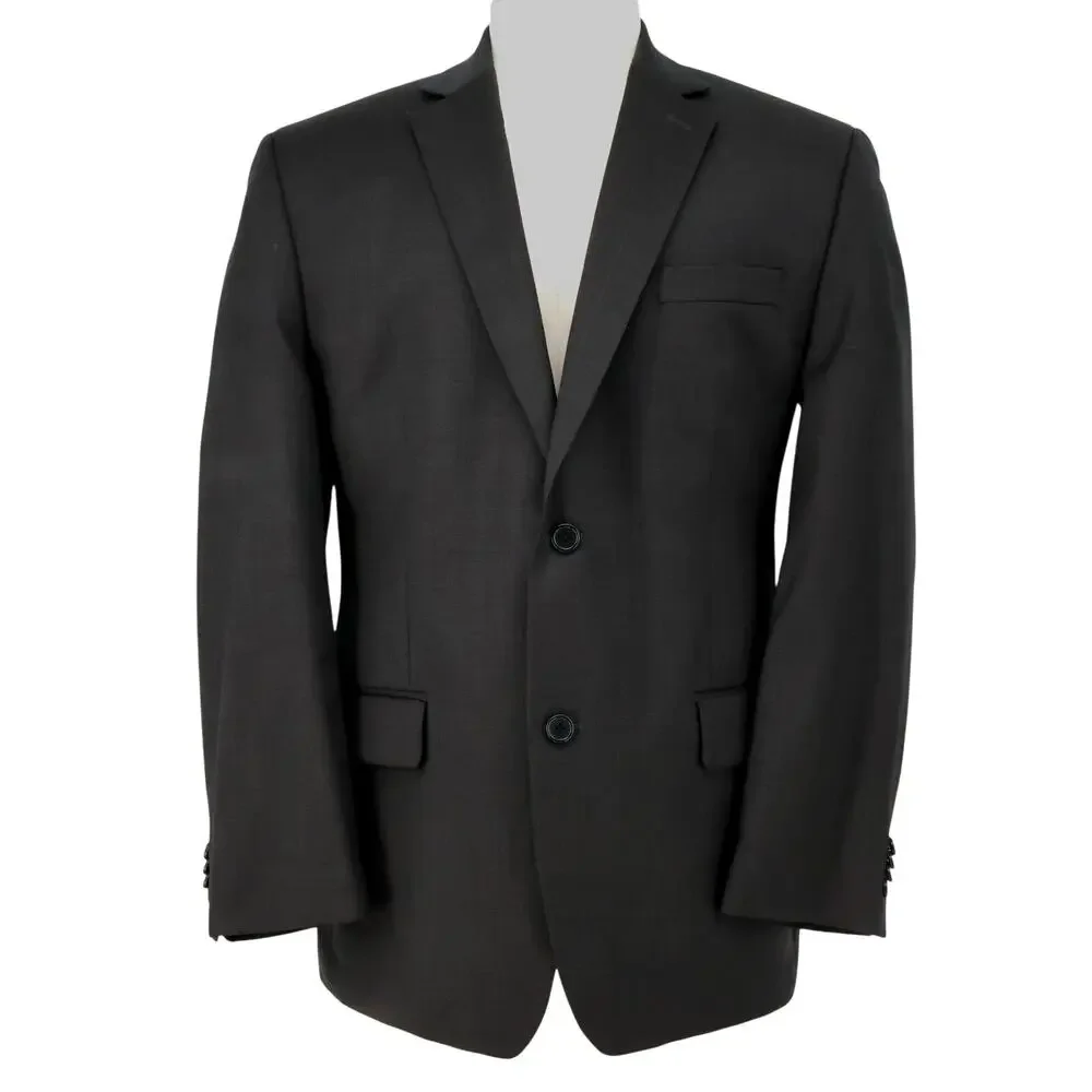 Michael Kors Sport Coat Mens 44R Dark Gray Wool Lined Blazer Jacket Preppy